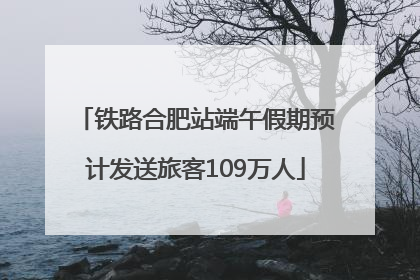 铁路合肥站端午假期预计发送旅客109万人