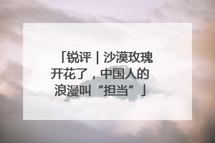 锐评｜沙漠玫瑰开花了，中国人的浪漫叫“担当”