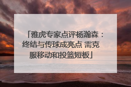 雅虎专家点评杨瀚森：终结与传球成亮点 需克服移动和投篮短板
