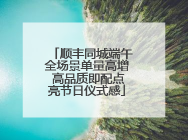 顺丰同城端午全场景单量高增 高品质即配点亮节日仪式感