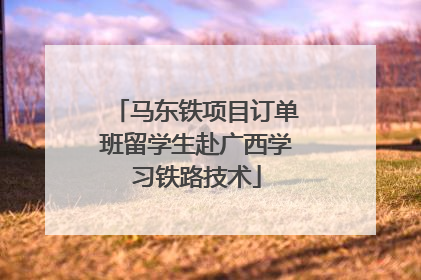 马东铁项目订单班留学生赴广西学习铁路技术