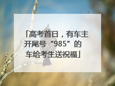 高考首日，有车主开尾号“985”的车给考生送祝福