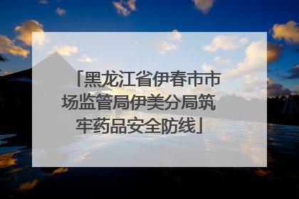 黑龙江省伊春市市场监管局伊美分局筑牢药品安全防线
