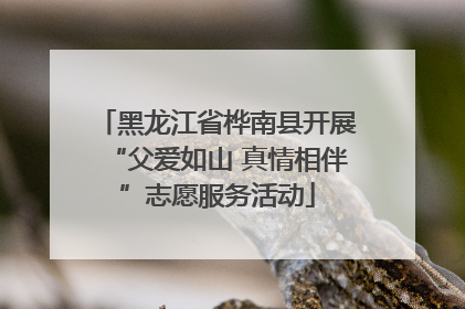 黑龙江省桦南县开展“父爱如山 真情相伴”志愿服务活动