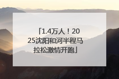 1.4万人！2025沈阳和河半程马拉松激情开跑