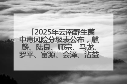 2025年云南野生菌中毒风险分级表公布，麒麟、陆良、师宗、马龙、罗平、富源、会泽、沾益、宣威中风险！
