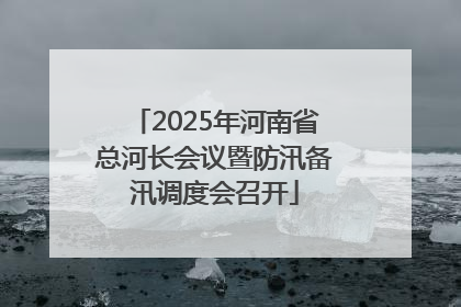 2025年河南省总河长会议暨防汛备汛调度会召开