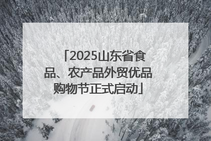 2025山东省食品、农产品外贸优品购物节正式启动