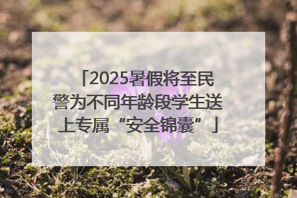 2025暑假将至民警为不同年龄段学生送上专属“安全锦囊”