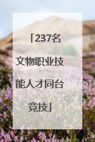 237名文物职业技能人才同台竞技