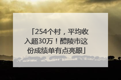 254个村，平均收入超30万！醴陵市这份成绩单有点亮眼