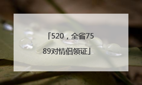 520，全省7589对情侣领证