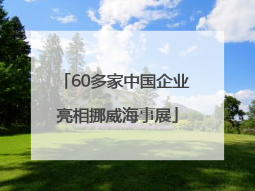 60多家中国企业亮相挪威海事展