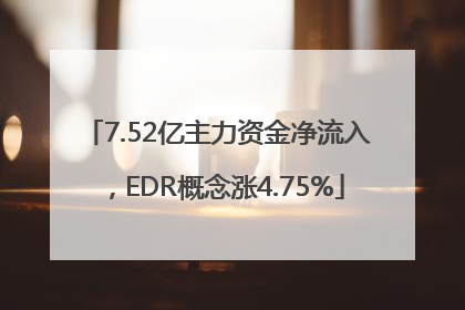 7.52亿主力资金净流入，EDR概念涨4.75%